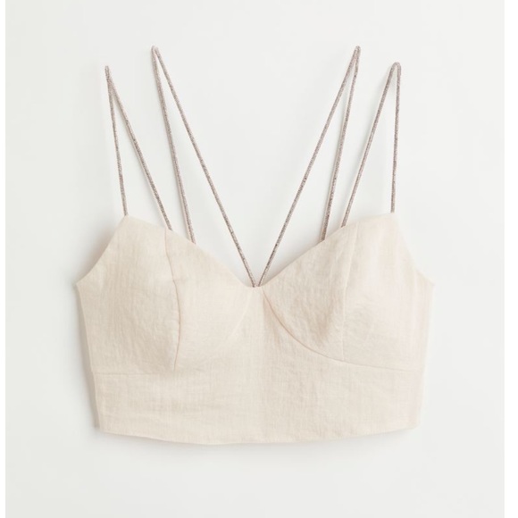 H&M Crop Top with Sparkly Straps BNWT - Picture 5 of 11